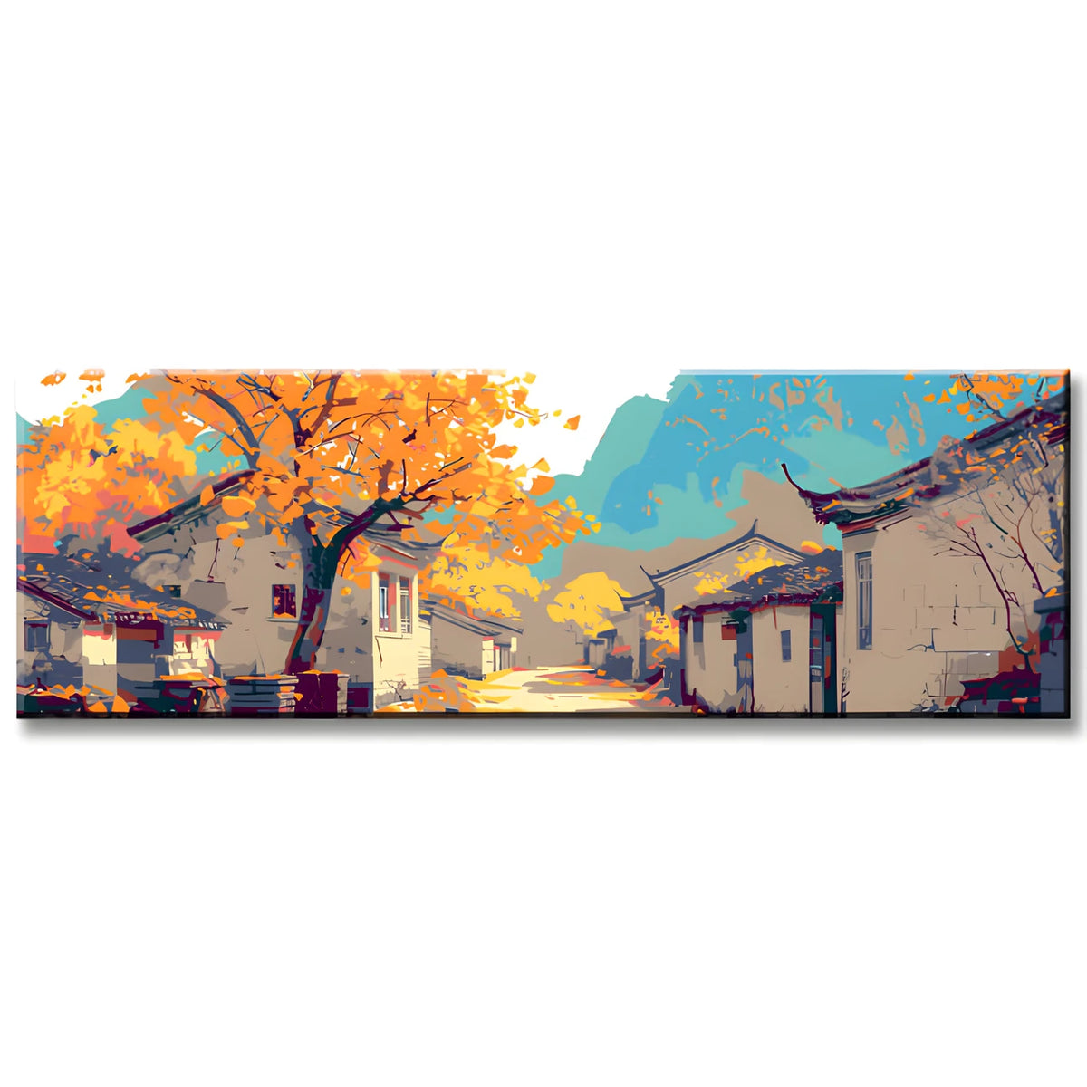 Painting by Numbers Panorama Chinese Village in The Mountains III