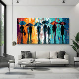 Painting by Numbers Panorama Abstract People with Umbrella II