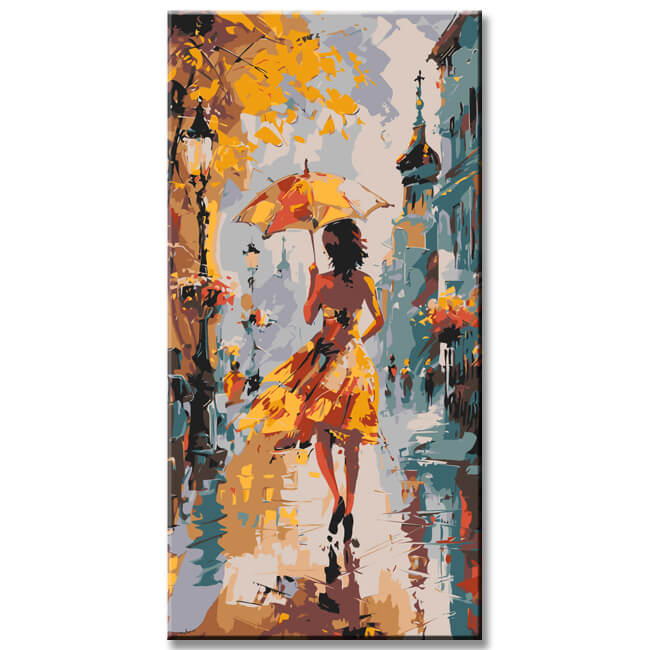 Painting by Numbers Panorama Elegant Lady with Umbrella