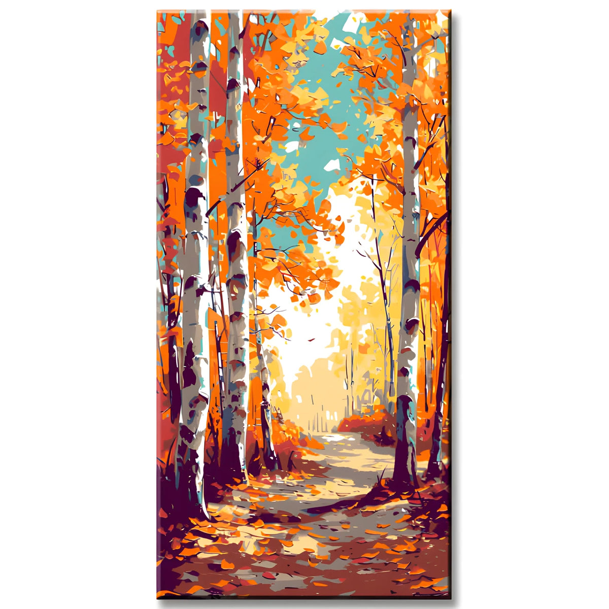 Painting by Numbers Panorama Birch forest in Summer I