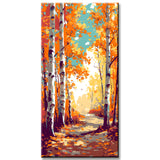 Painting by Numbers Panorama Birch forest in Summer I