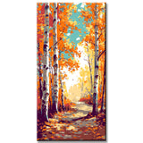 Painting by Numbers Panorama Birch forest in Summer I
