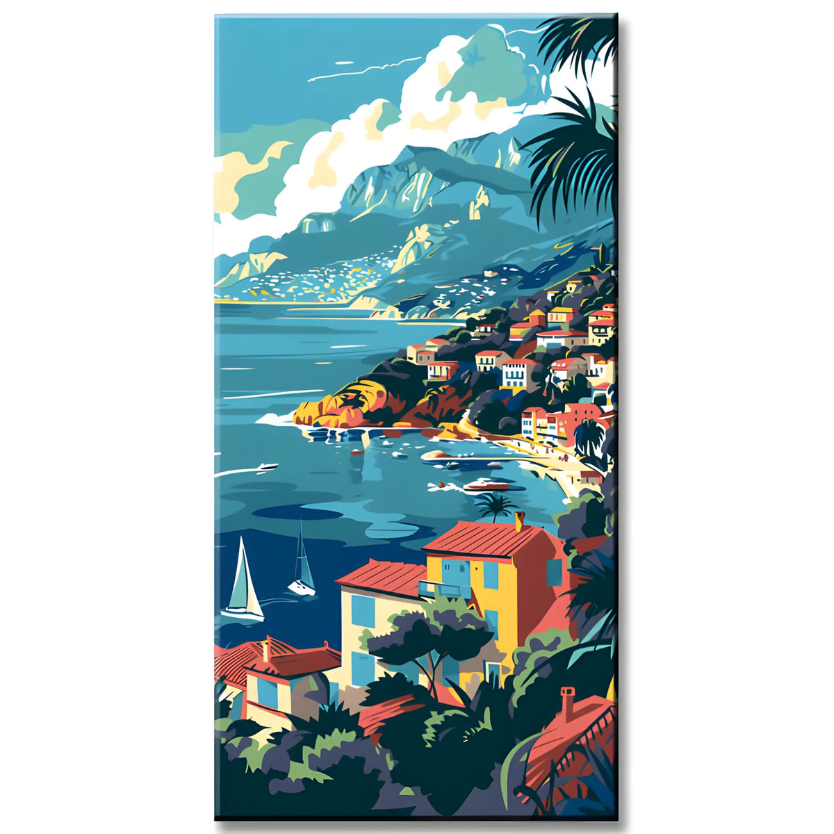 Painting by Numbers Panoramic Coastal Landscape RIVIera