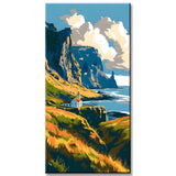Painting by Numbers Panorama Coast with Mountains i