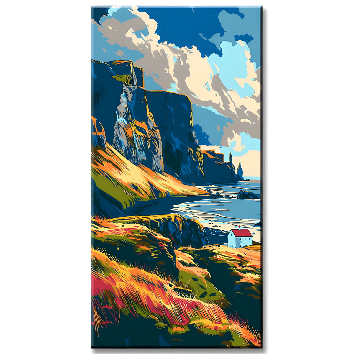 Painting by Numbers Panorama Coast with Mountains II
