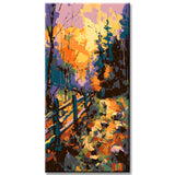 Painting by Numbers Panoramic Hiking Trail in The forest I