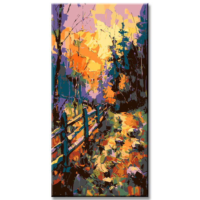 Painting by Numbers Panoramic Hiking Trail in The forest I