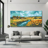 Painting by Numbers Panoramic Sunflowers Landscape