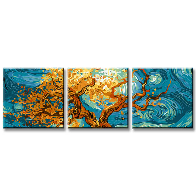 Paint by Numbers triptych Pano-147-3T