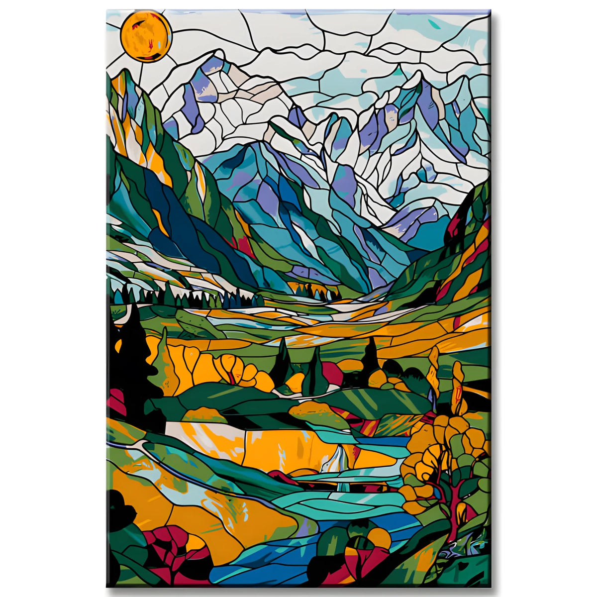 Painting by Numbers Mountain Panorama France