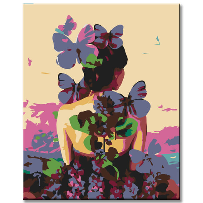 Paint by Numbers Purple Butterflies