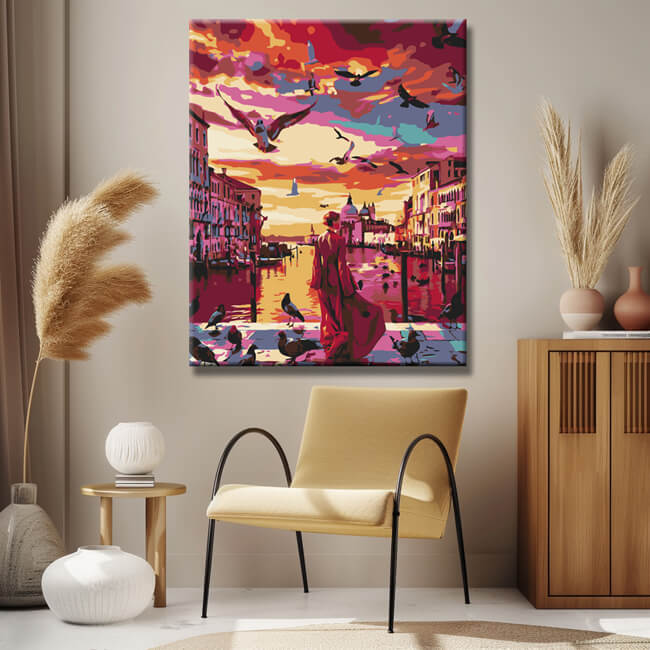 Painting by numbers Early morning in Venice