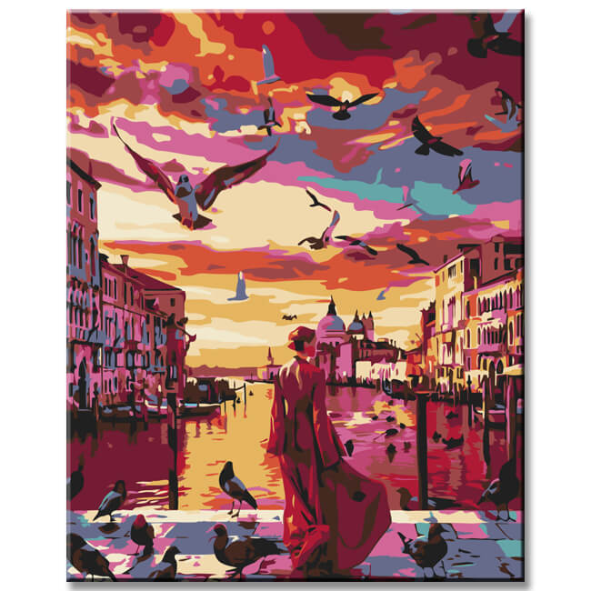 Painting by numbers Early morning in Venice