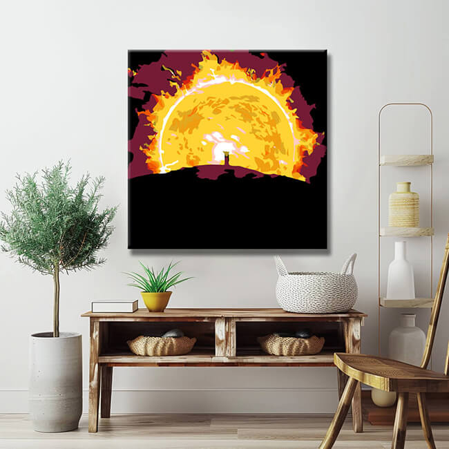 Painting by numbers Against the sun