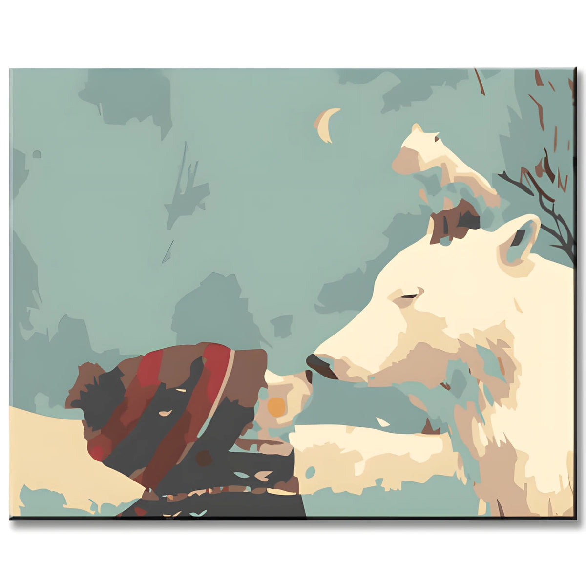 Paint by Numbers First Winter of Polar Bears