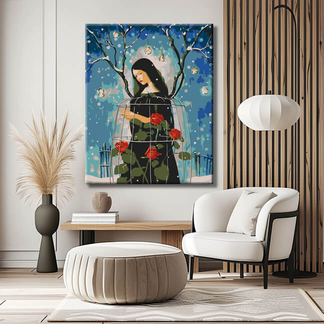 Painting by Numbers Five of Pentacles