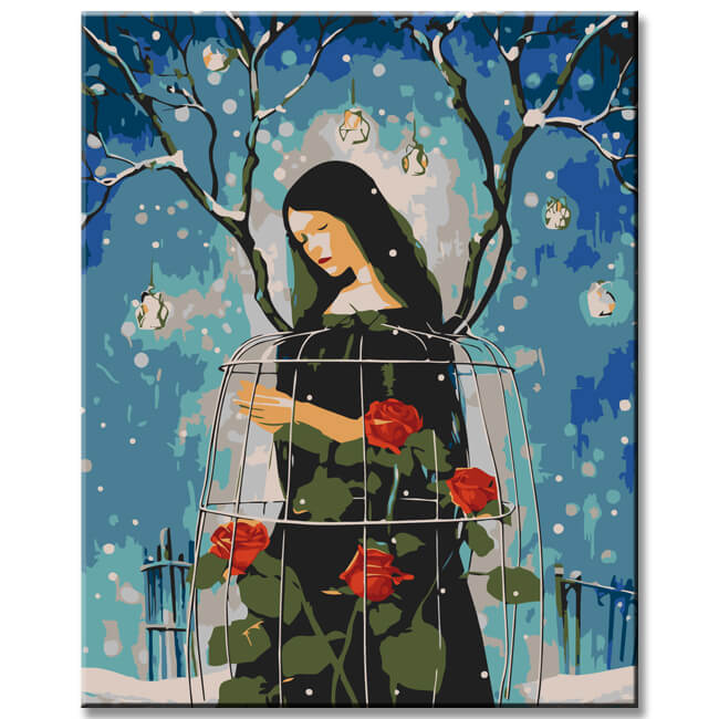 Painting by Numbers Five of Pentacles