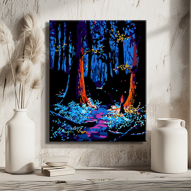 Painting by Numbers Abstract Fork in the Road