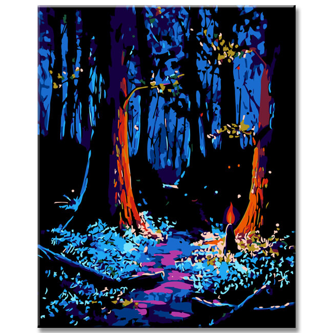 Painting by Numbers Abstract Fork in the Road