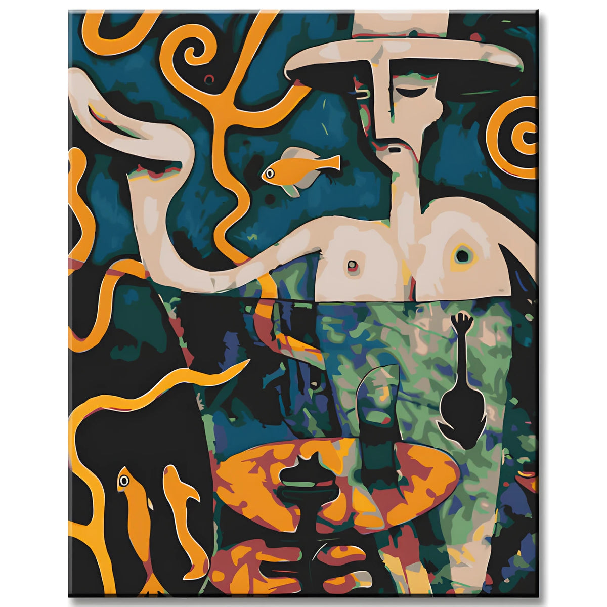 Paint by Numbers Modern Art - Man with Hat II