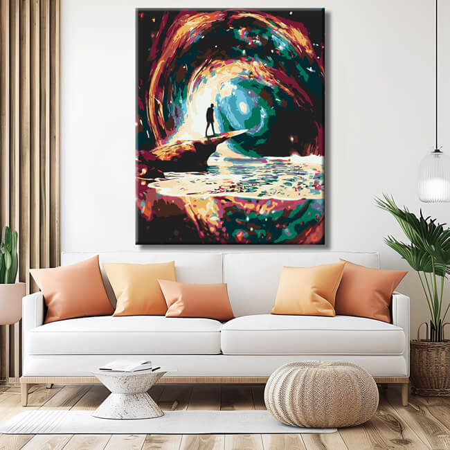 Painting by numbers space barrel