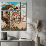 Painting by Numbers Surrealism Head 5-Panel