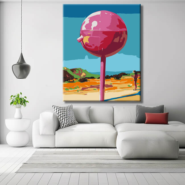 Paint by Numbers Candy Cane