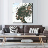 Painting by Numbers Creative Face with Birds I