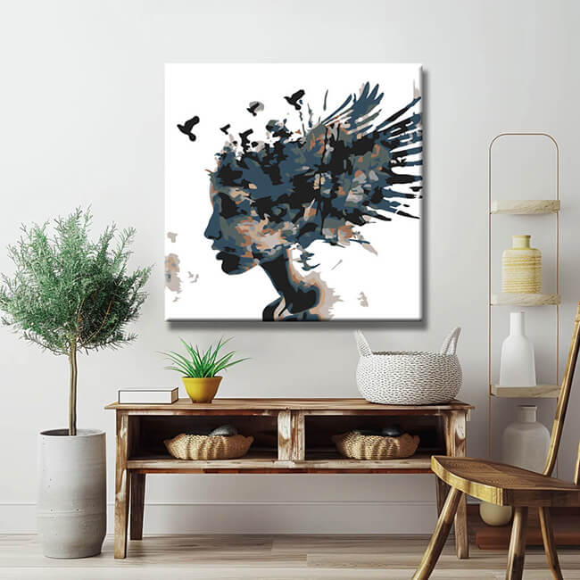 Painting by Numbers Creative Face with Birds II