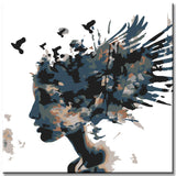 Painting by Numbers Creative Face with Birds II