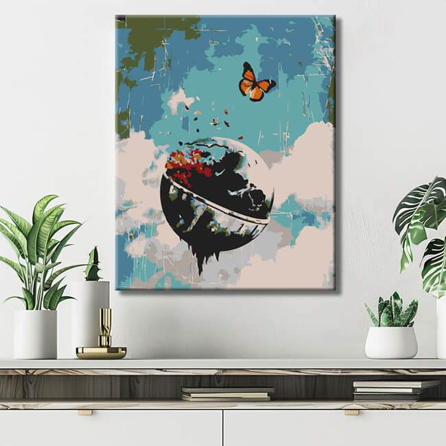 Paint by Numbers Modern Art Butterfly in the Sky