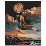 Paint by Numbers Surrealism Woman with Clock II