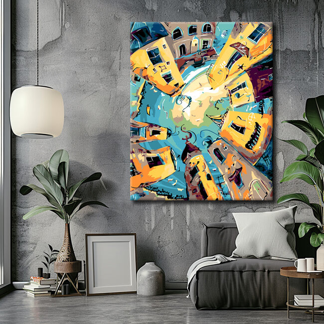 Paint by Numbers Beach Fun in the City of Cats