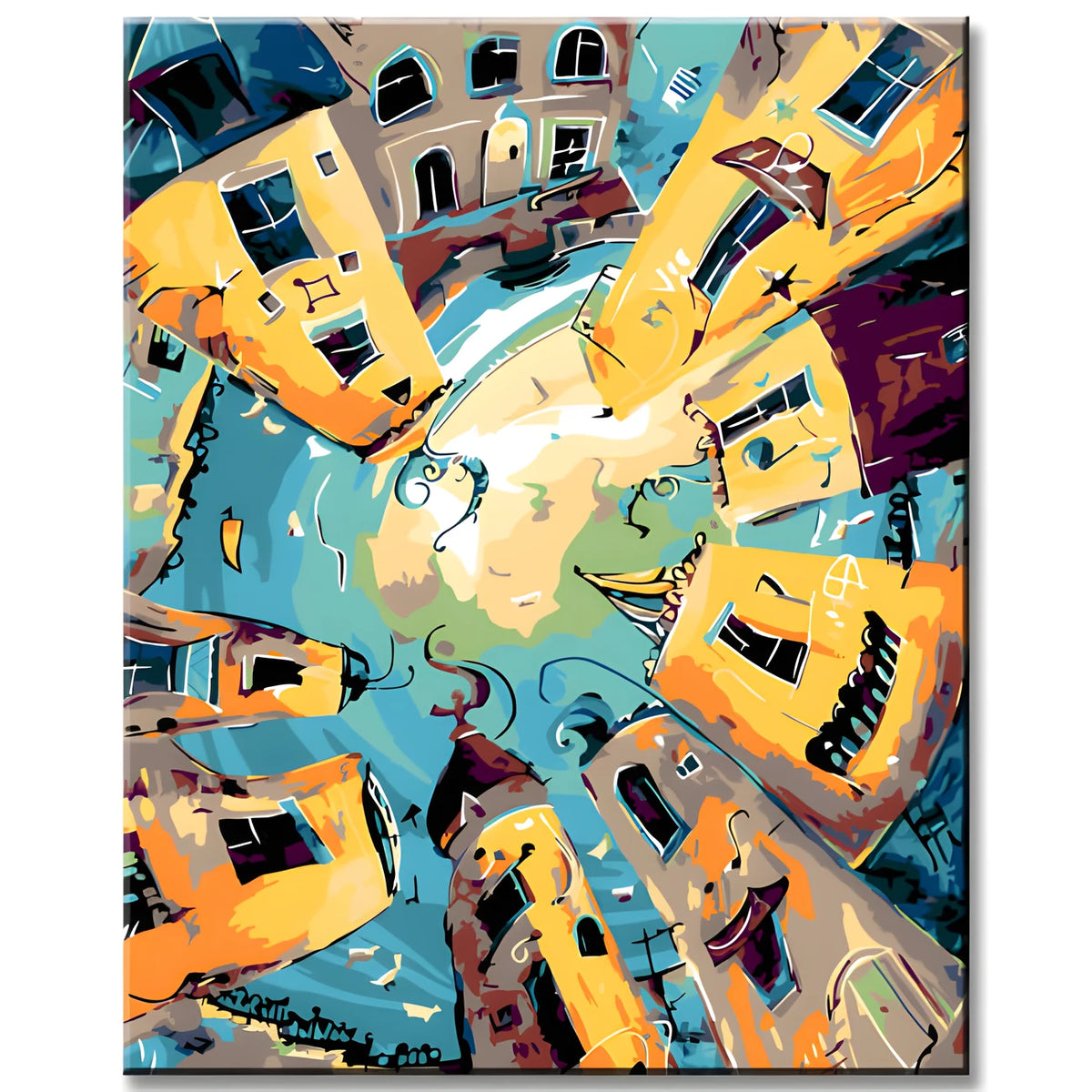 Paint by Numbers Cityscapes in the Sky