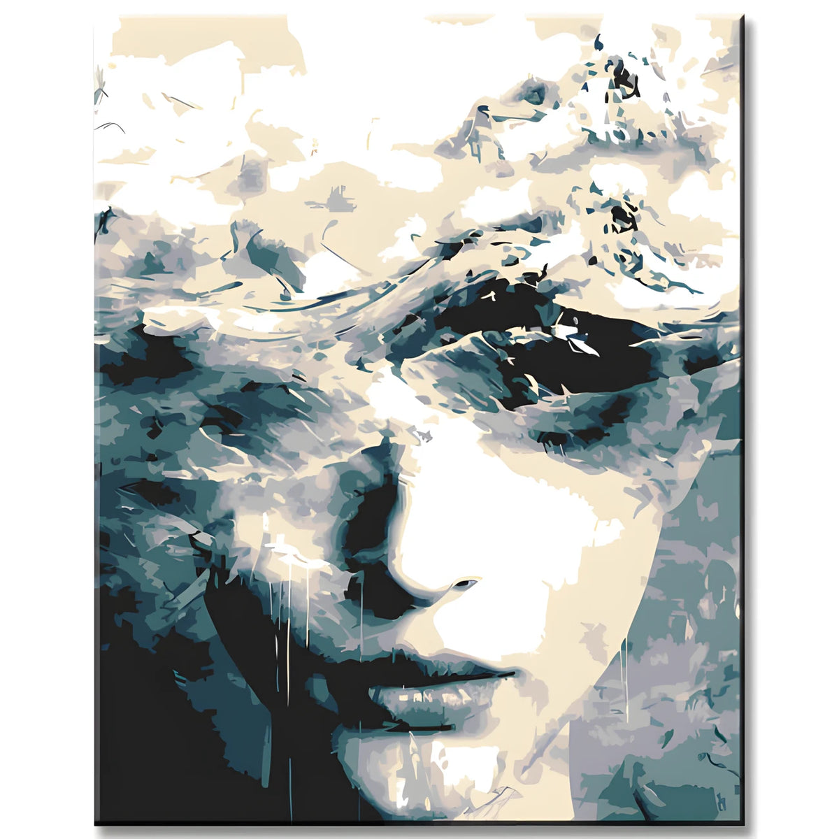 Paint by Numbers Waves Woman's Face