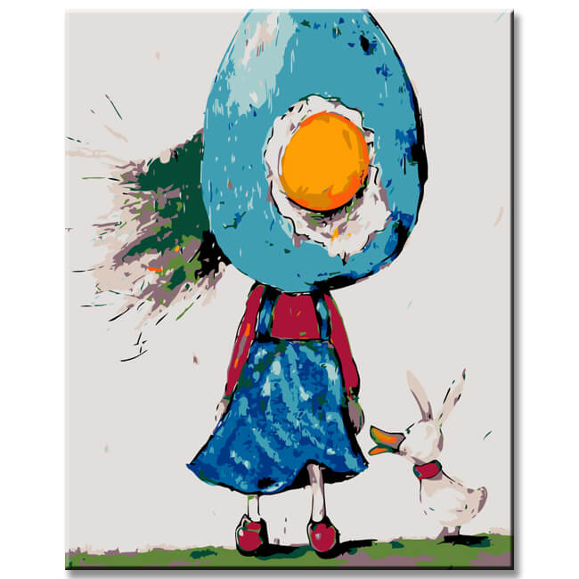 Painting by Numbers The Egg Girl Motif 2