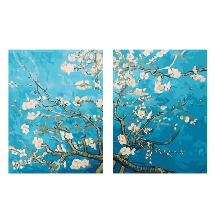 Painting by numbers flowers