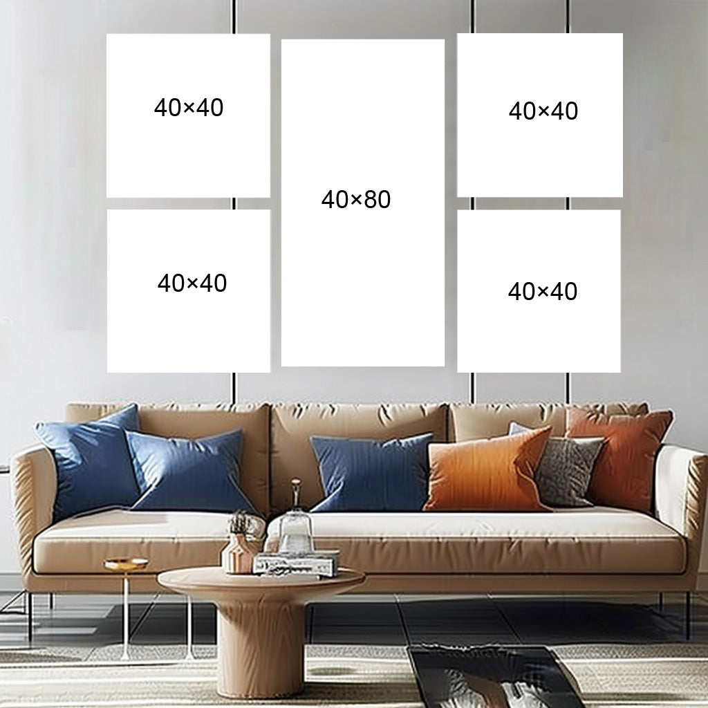 Tierkunst als Bilderwand – Lebendige Leinwandbilder von Tieren, 5-part