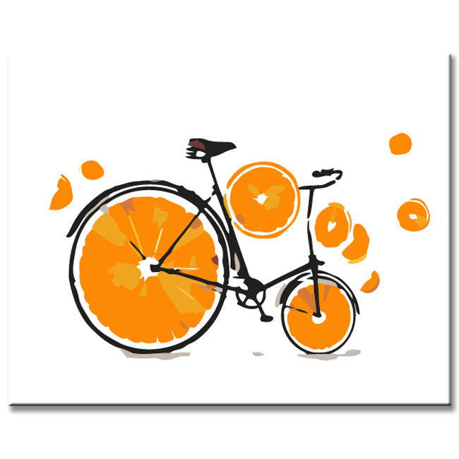 Paint by Numbers Orange Bicycle