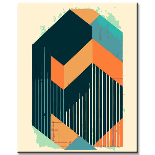 Painting by Numbers Colorful Shapes II