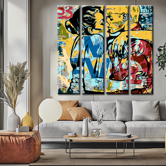 Painting by Numbers Street Art 4-Panel