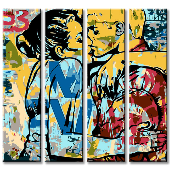 Painting by Numbers Street Art 4-Panel