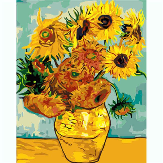 Sunflowers Vincent Van Gogh Flowers Paint By Numbers 