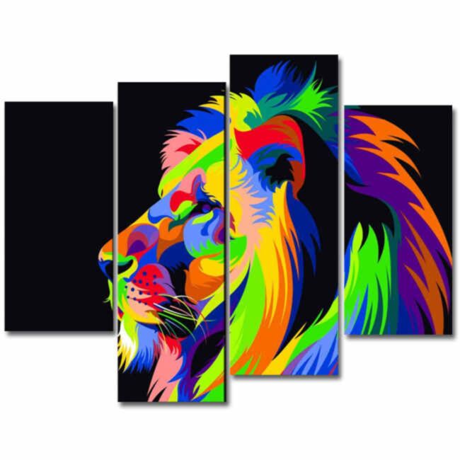 Painting by numbers Lion-4-partial design